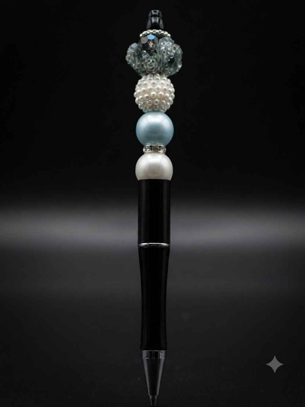 Beaded Pens Black/ Blue/ Pearl Fancy Pens
